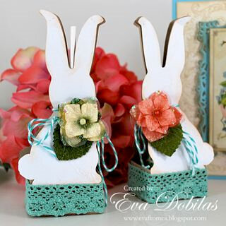 Easter Bunnies candy holder
