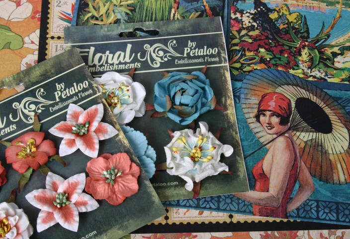 Petaloo and Graphic 45 Tropical Travelogue...A Perfect Match!