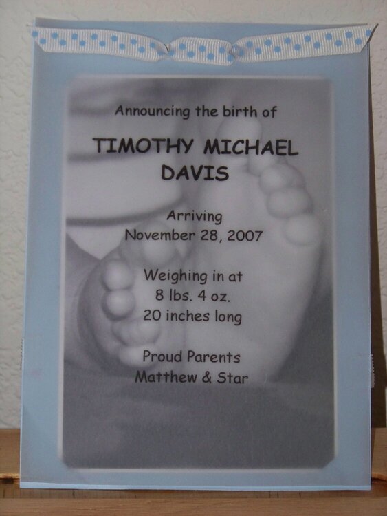 Birth Announcement