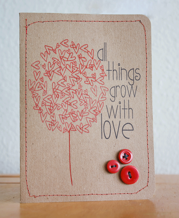 ALL THINGS GROW WITH LOVE- card