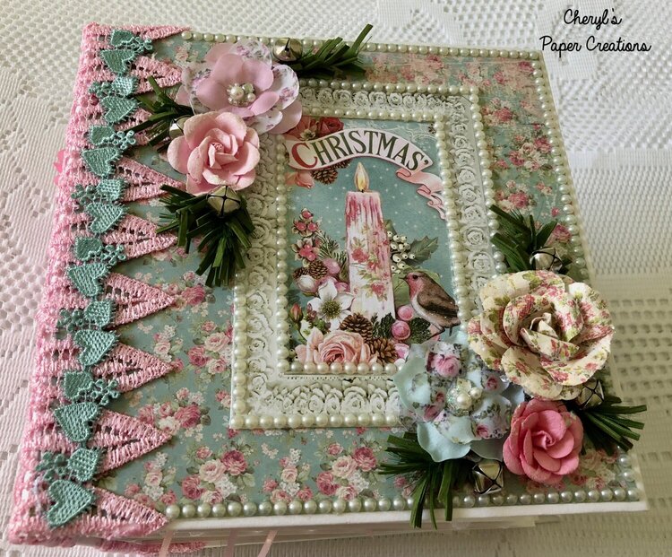 Stamperia Pink Christmas Mini Album By Cheryl&#039;s Paper Creations