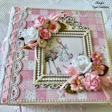 Stamperia &quot;Baby Girl&quot; Mini Album By Cheryl&#039;s Paper Creations