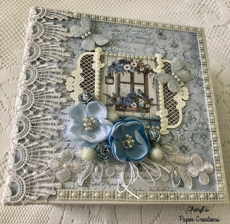 Stamperia Blue Land Mini Album By Cheryl&#039;s Paper Creations