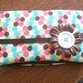 Fabric covered travel wipe case