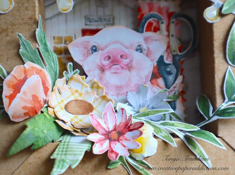 Farmhouse Florals and Pig Frame
