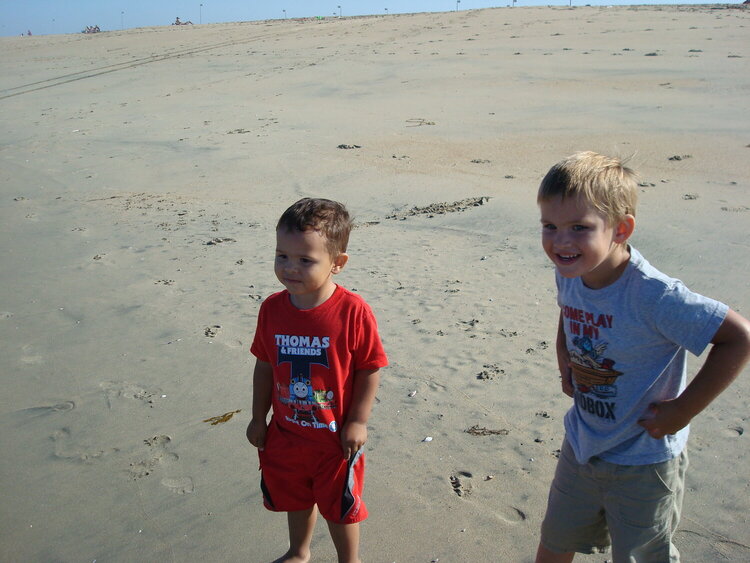 Luke and Erik at the beach