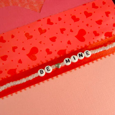 Beaded Valentine&#039;s Card