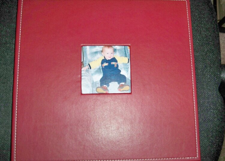 Cover of Logan&#039;s 1 year old scrapbook