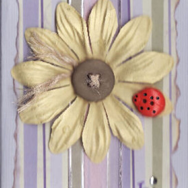 Hi with flower &amp; ladybug button