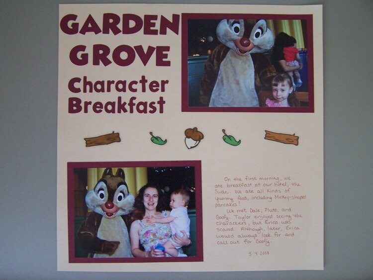 Garden Grove Character Breakfast