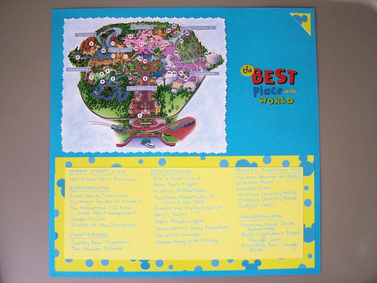 Magic Kingdom Map and Attractions Visited