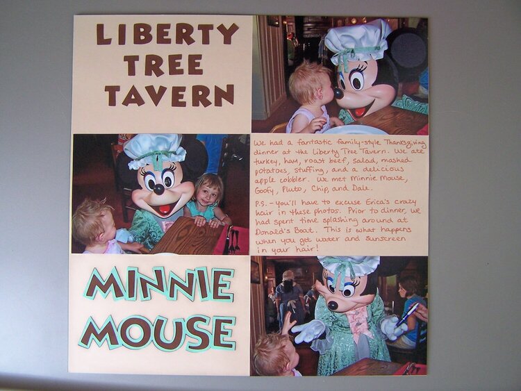 Liberty Tree Tavern Character Dinner - Minnie Mouse