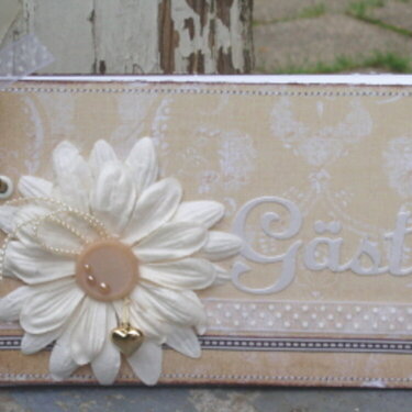 A guestbook for a wedding