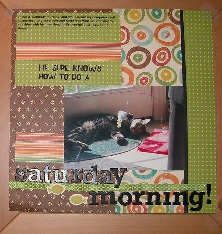 Saturday Morning for Feb Scrap your Pet