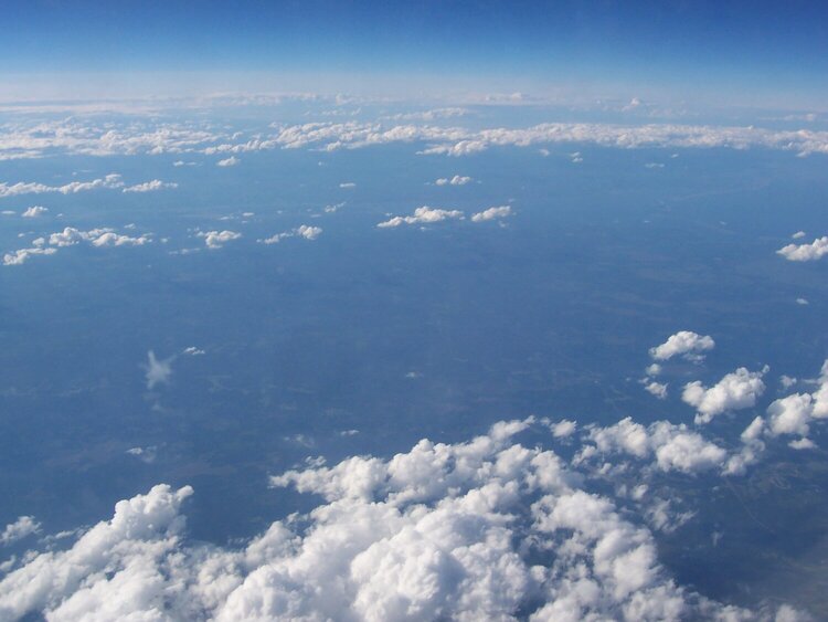 above the atlantic ocean