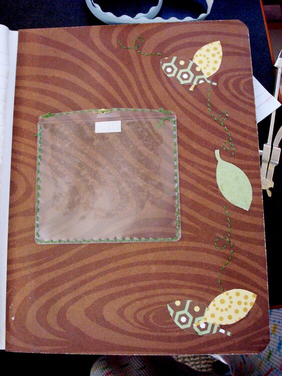 Back inside cover of owl journal