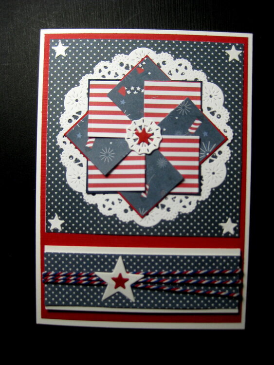 Fourth of July Pinwheel card