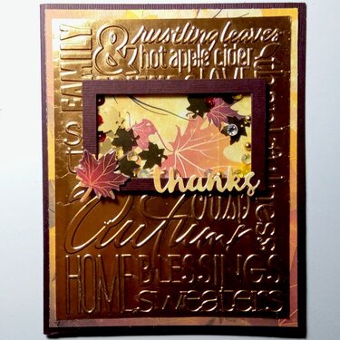 Autumn  Thanksgiving Shaker Card