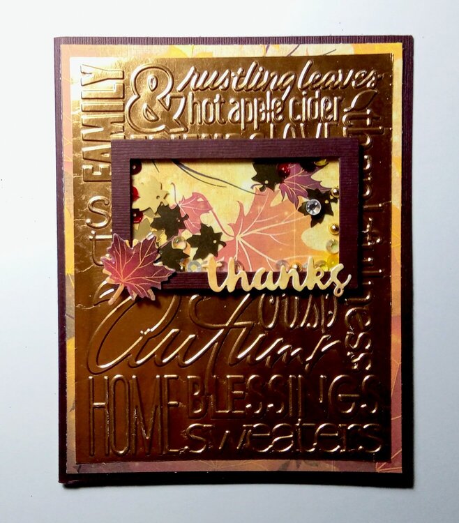 Autumn  Thanksgiving Shaker Card