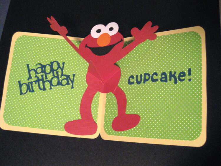 Elmo&#039;s Party Birthday Card inside.