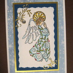 Blue Angel Christmas card