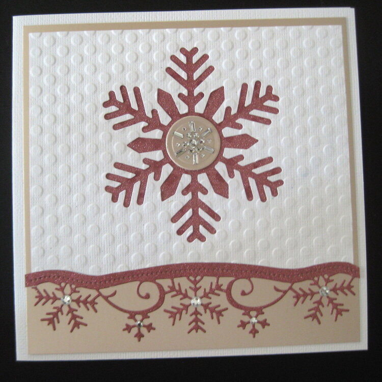 Snowflake Card in Rose Gold