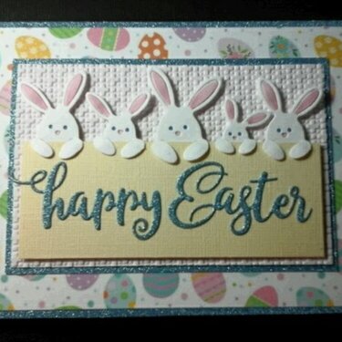 Cute Bunny Border Easter card
