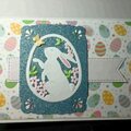 Cute Bunny Border Easter card