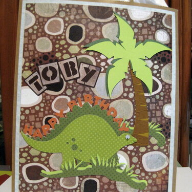 Gift Bag for Dinosaur Card