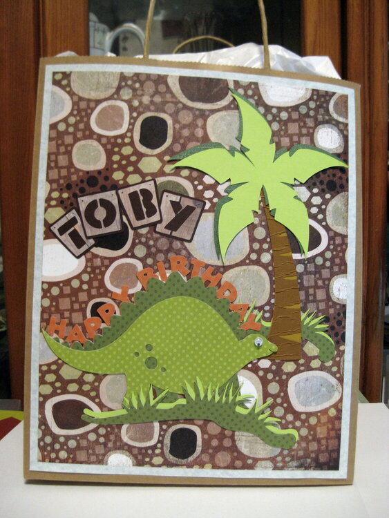 Gift Bag for Dinosaur Card