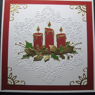 Glowing Candles Christmas Card #3