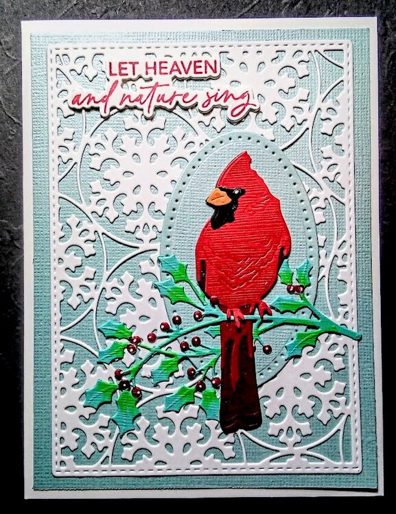 Winter Birds Cardinal Card