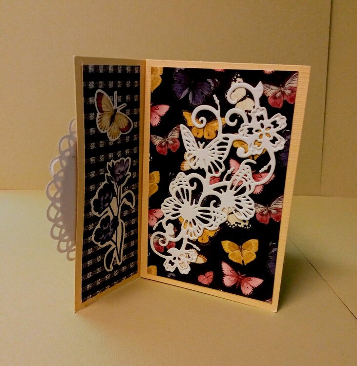 Butterfly Pinwheel Tower Card
