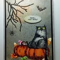 Snarky Cat Halloween Card