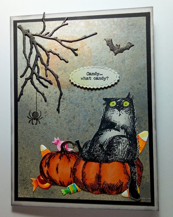 Snarky Cat Halloween Card