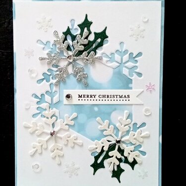 Bokeh Snowflake Card
