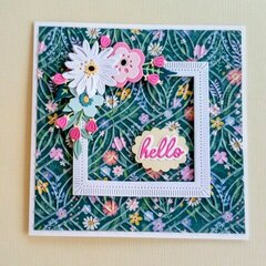 Floral card with embossing