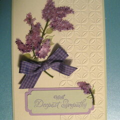Lilacs sympathy card
