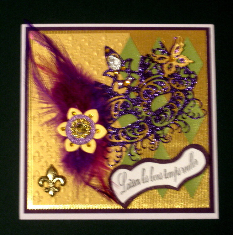 Mardi Gras Mask card #2