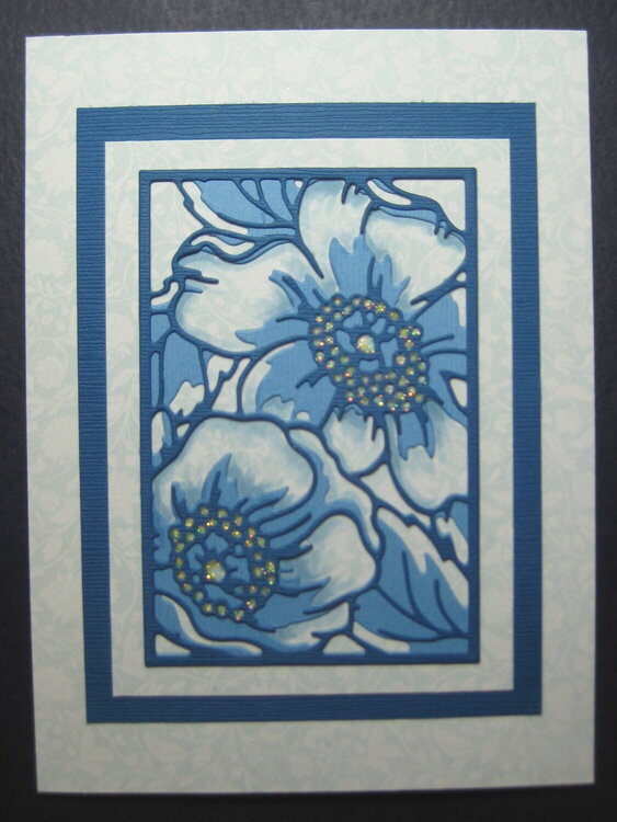 Layered Floral Cover Die Card