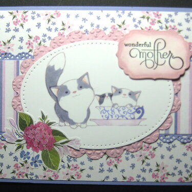 Mothers DAy Card with Cats