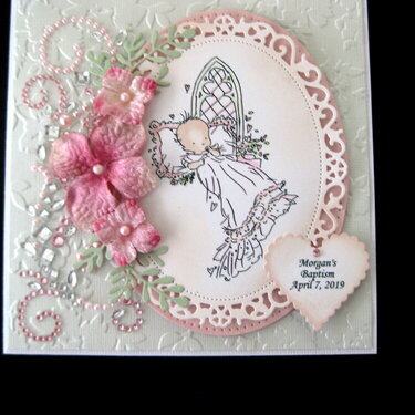 Baby Girl Baptism Card