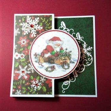 Santa's Gifts, vertical fold card