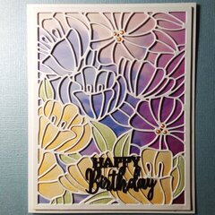 Dainty Blooms inlaid card