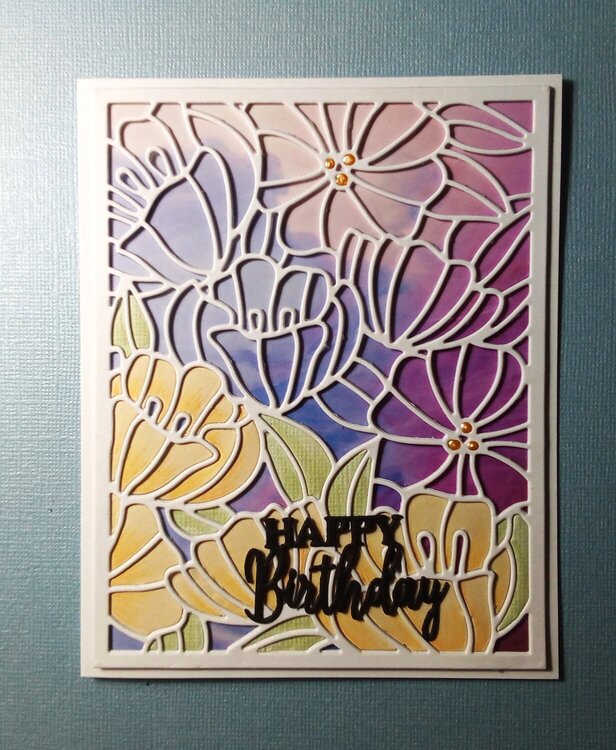 Dainty Blooms inlaid card