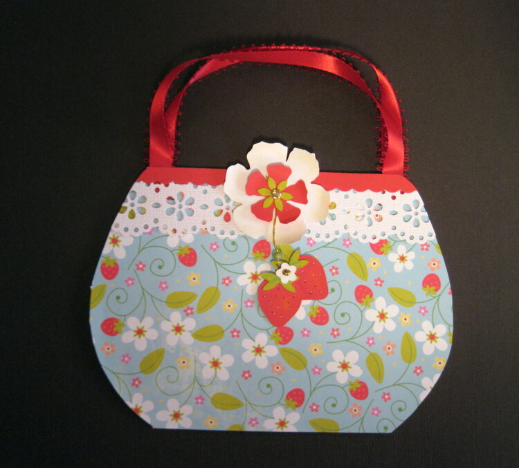 Strawberry Purse card