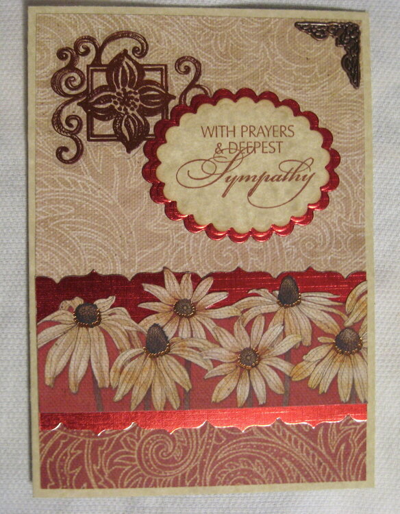 Sympathy card, Daisies