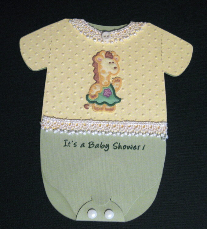 Baby Shower Onesie card