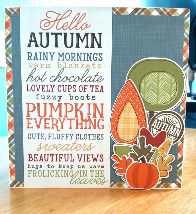 Fall Card using Simple Stories Hello Fall