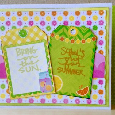 Teacher summer break card with envelope